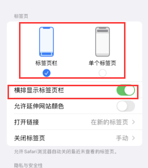 扶绥iPhone授权维修分享Safari浏览器如何切换标签栏位置 